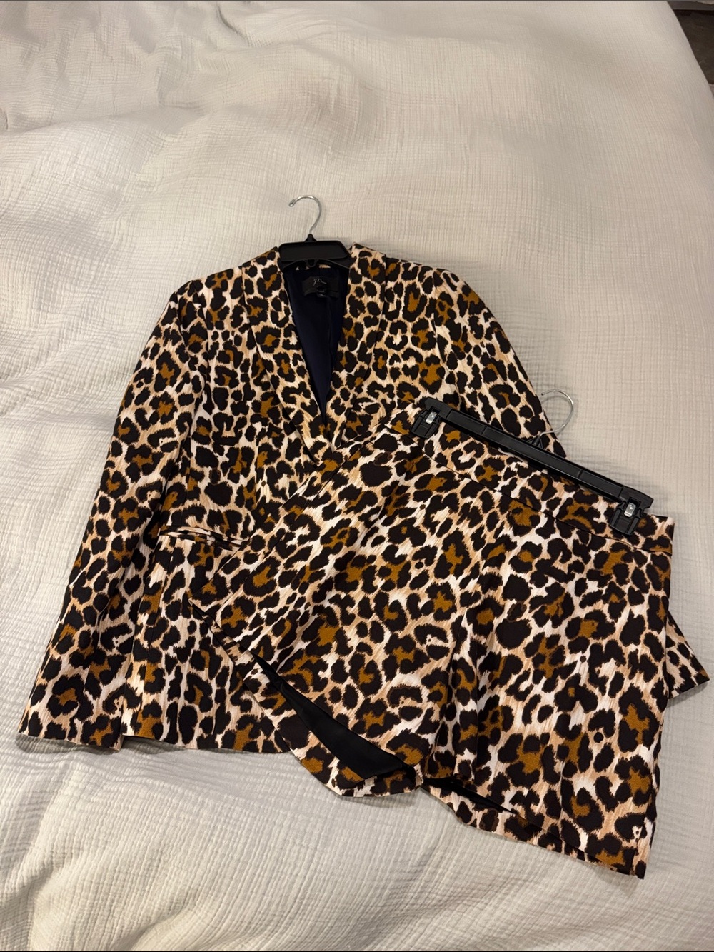 J. Crew Leopard Print Blazer & Short Set